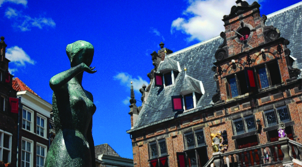 Statue of woman in Nijmegen town square